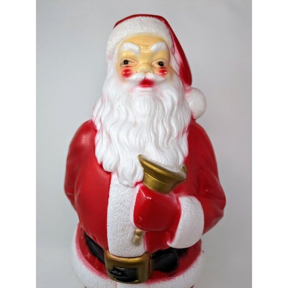 VTG 1969 Empire Santa Claus Lighted Blow Mold w/ Bell & Sack 19” ~ Made In USA - Picture 4 of 12